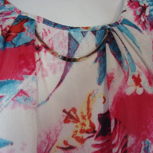 Bright Light & airy Summer Spring Blouse Size L SLONI - Picture 2 of 6